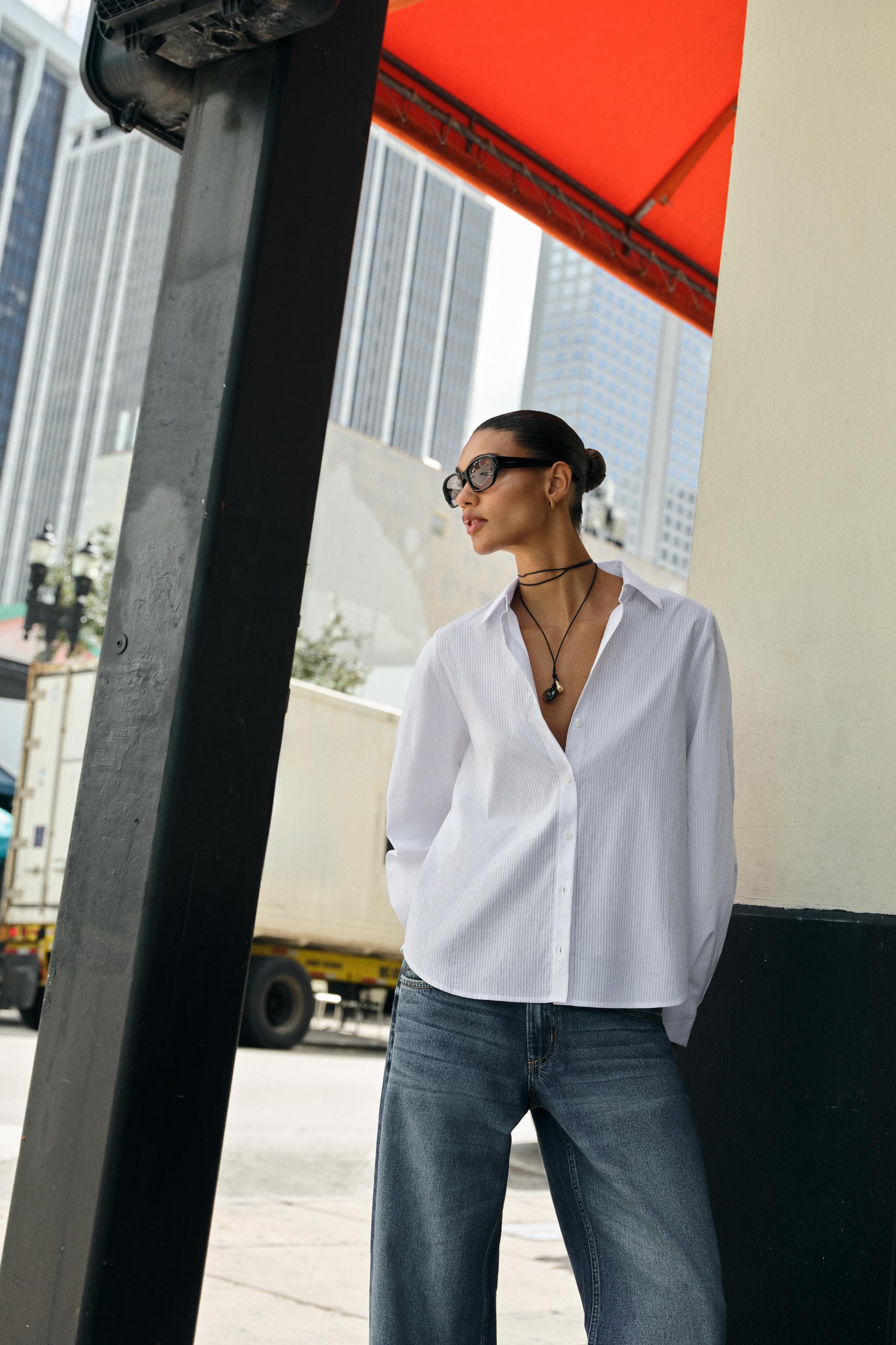 CHEMISE EN COTON À RAYURES